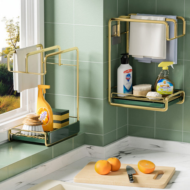 Transform Your Kitchen with the Kitchen Rag Drainer Towel Storage Rack