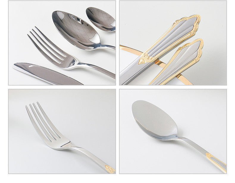 Gold Plated Stainless Steel Cutlery Set