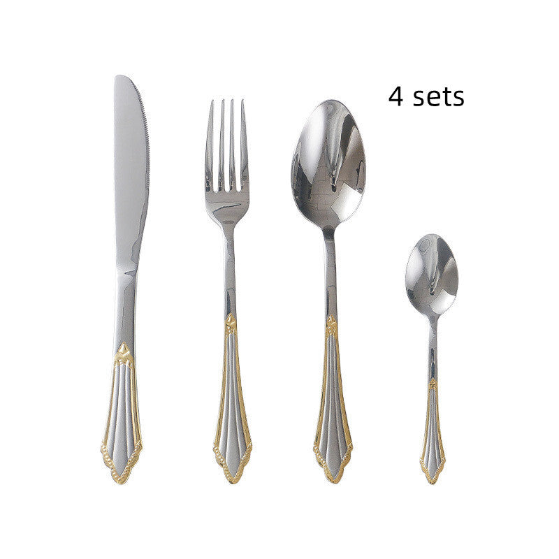 Gold Plated Stainless Steel Cutlery Set