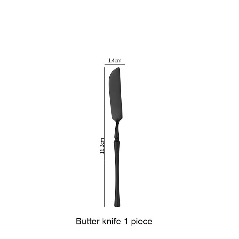 Matte Black Luxury Cutlery Tableware Knife
