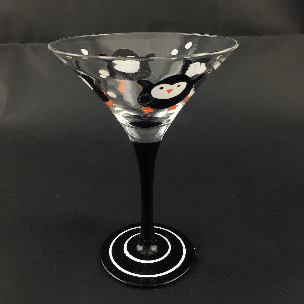 Stained glass tall wine glass