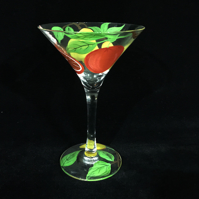 Stained glass tall wine glass