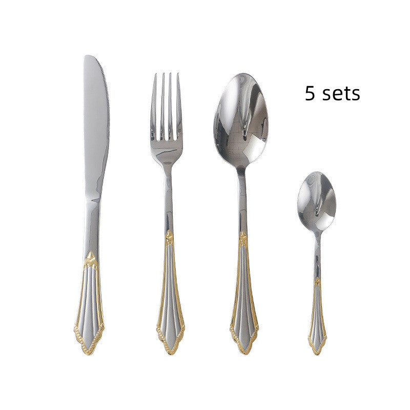 Gold Plated Stainless Steel Cutlery Set