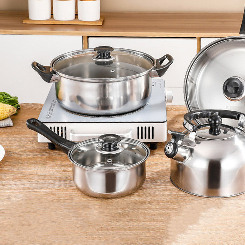 Stainless Steel Pot Frying Pan With Kettle
