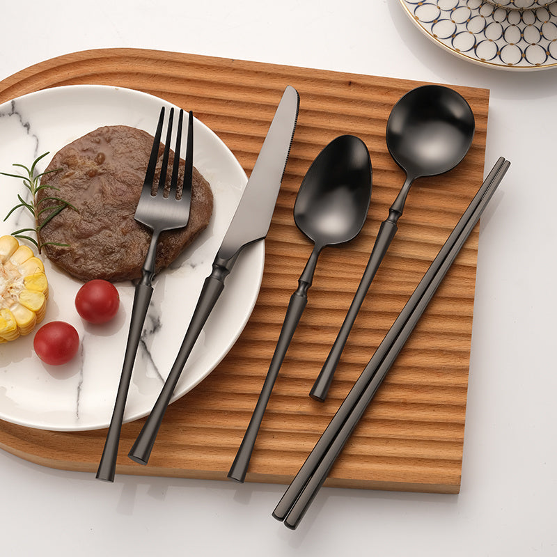 Matte Black Luxury Cutlery Tableware Knife