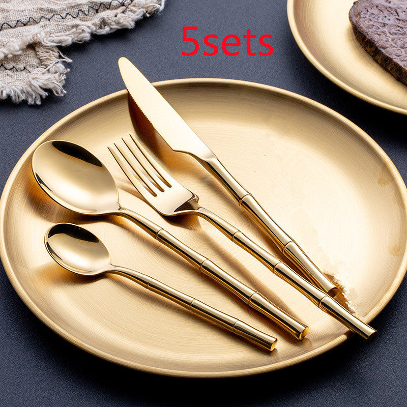 Golden Western Steak Cutlery Set Spoon