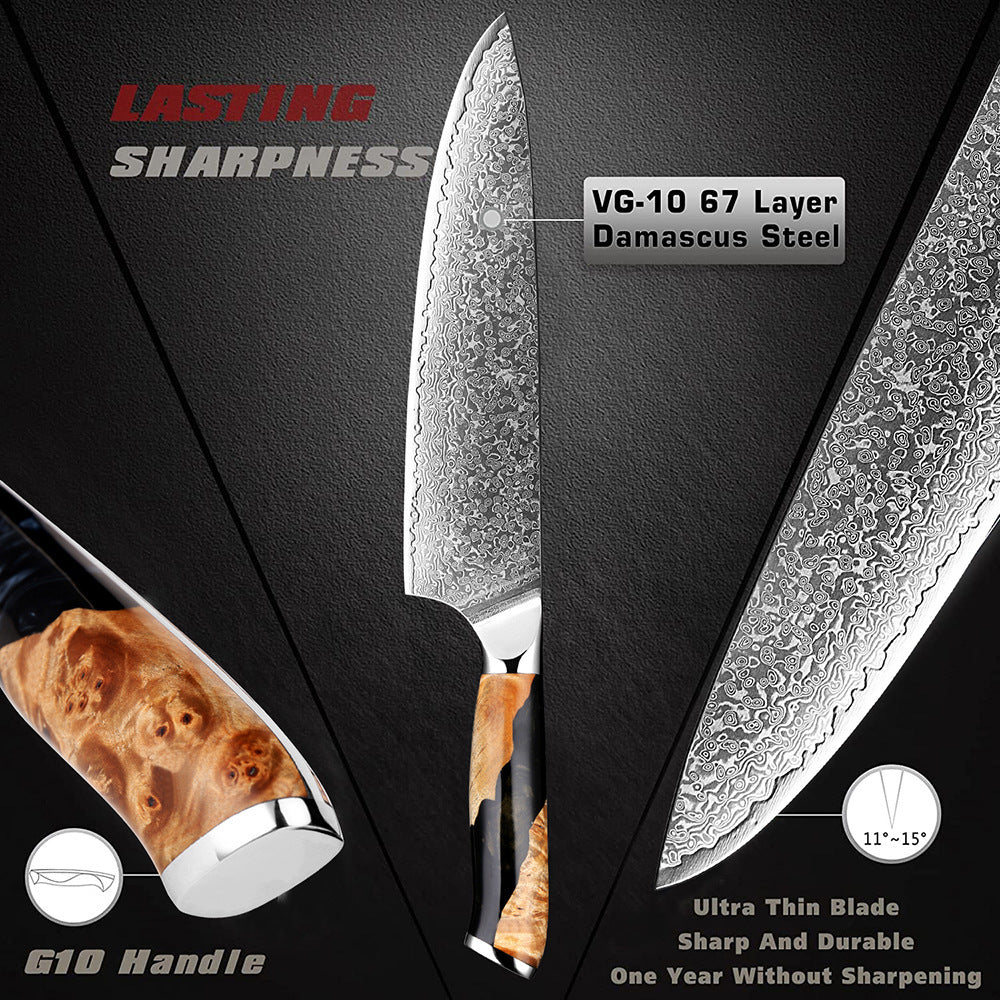 Damascus Steel Chef Kitchen Professional Knives