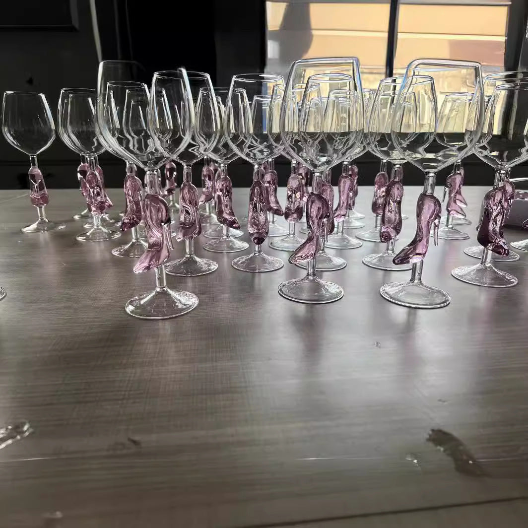 High-heeled Shoes Red Wine Glass