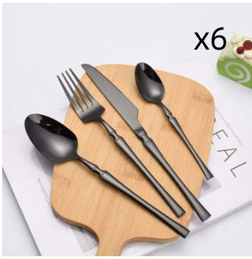 Matte Black Luxury Cutlery Tableware Knife