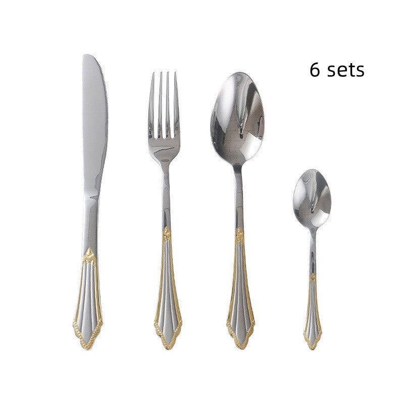 Gold Plated Stainless Steel Cutlery Set