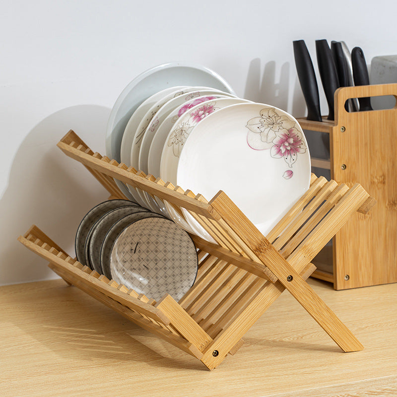 Kitchen Double Bamboo Ventilation Rack