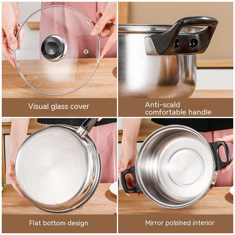 Stainless Steel Pot Frying Pan With Kettle