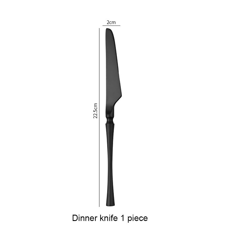 Matte Black Luxury Cutlery Tableware Knife
