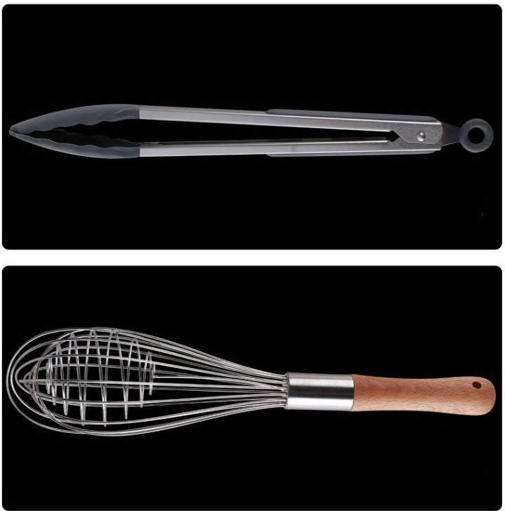 Wooden Handle Silicone Kitchen Utensils