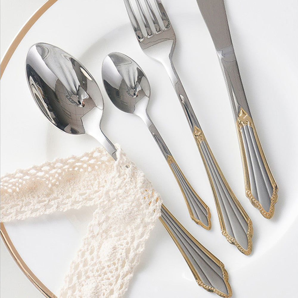 Gold Plated Stainless Steel Cutlery Set