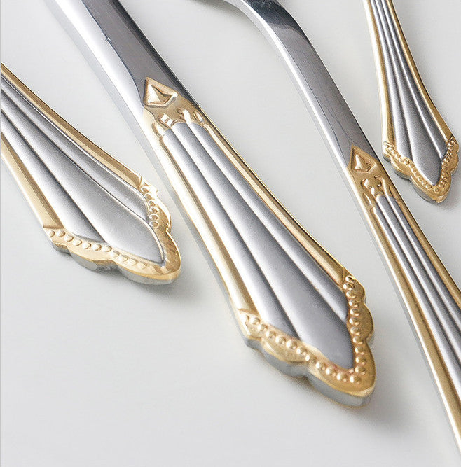 Gold Plated Stainless Steel Cutlery Set